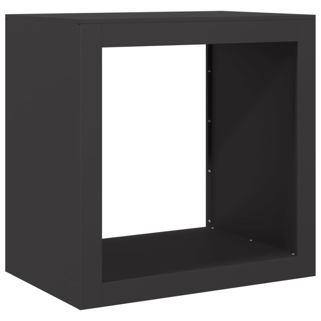 vidaXL Ράφι Καυσόξυλων Μαύρο 60x40x60 εκ. Ατσάλινο