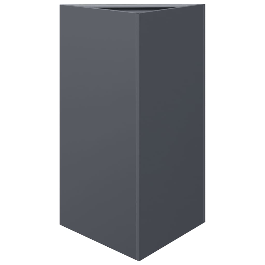 vidaXL Ζαρντινιέρα Κήπου Ανθρακί Τρίγωνο 50x43x75 εκ. Ατσάλι