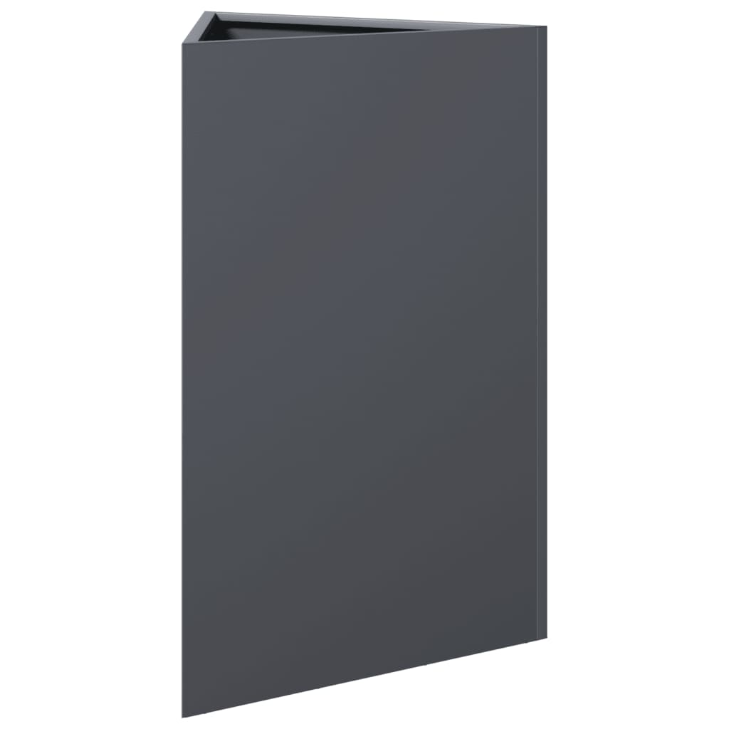 vidaXL Ζαρντινιέρα Κήπου Ανθρακί Τρίγωνο 50x43x75 εκ. Ατσάλι