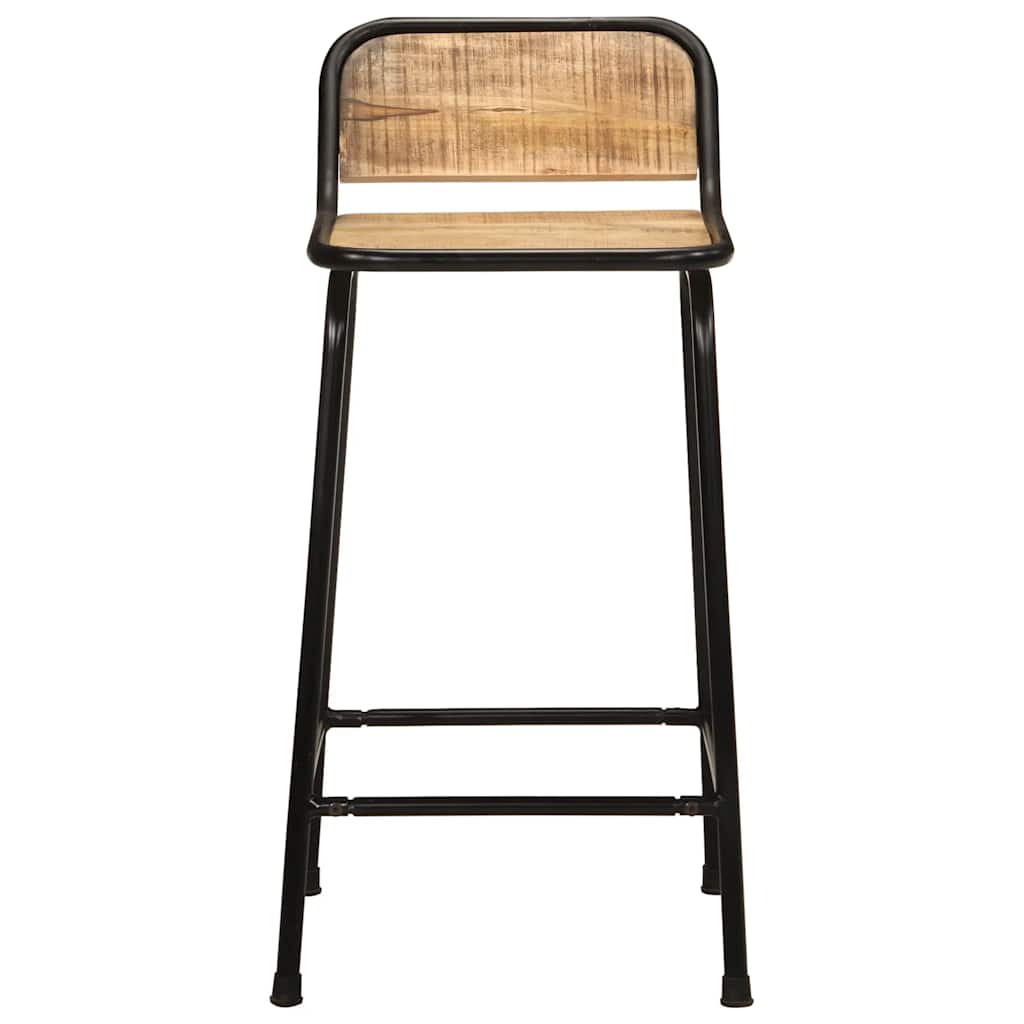 vidaXL Bar Stools 2 τεμάχια 46x35,5x80 cm Στερεό ξύλο Rough Mango