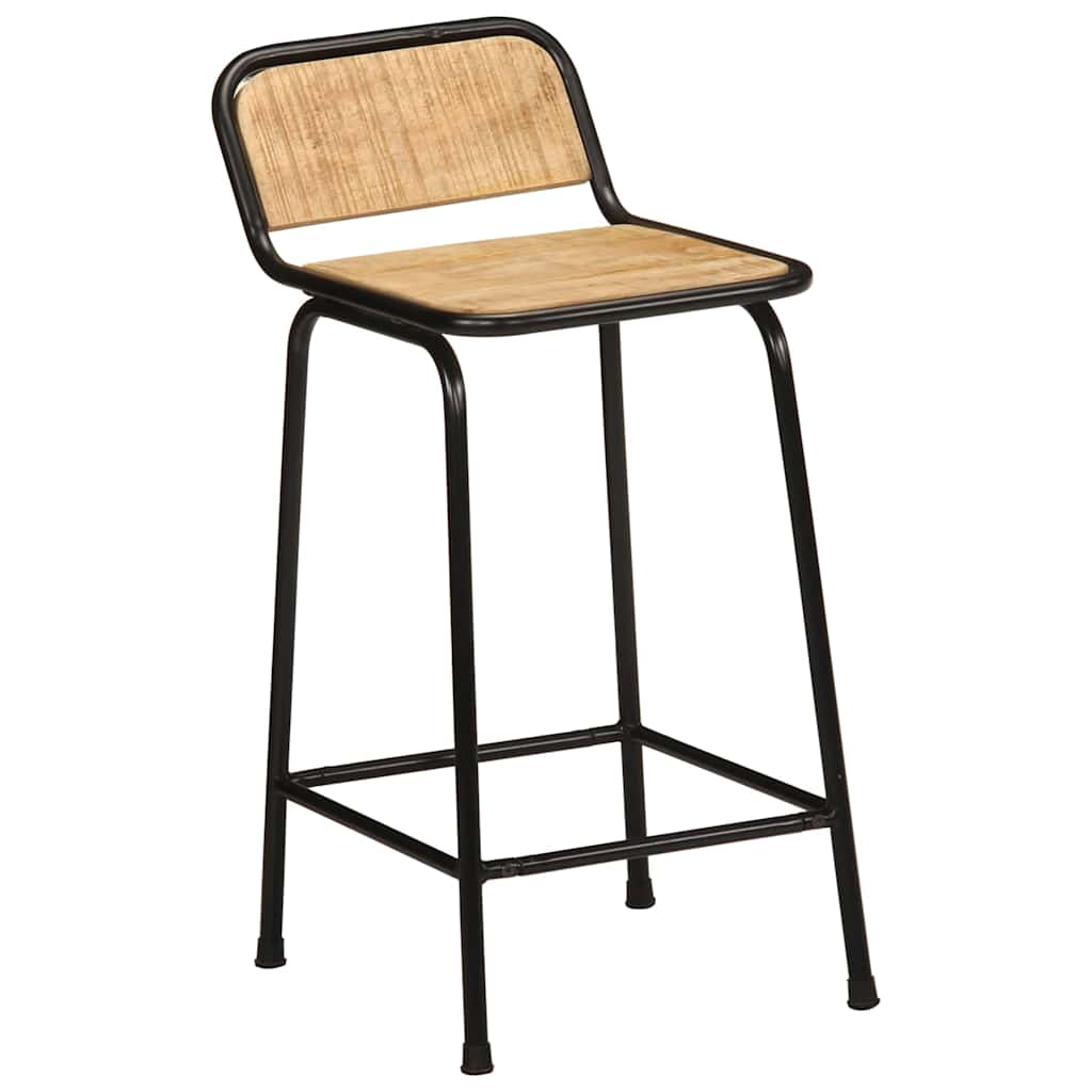 vidaXL Bar Stools 2 τεμάχια 46x35,5x80 cm Στερεό ξύλο Rough Mango