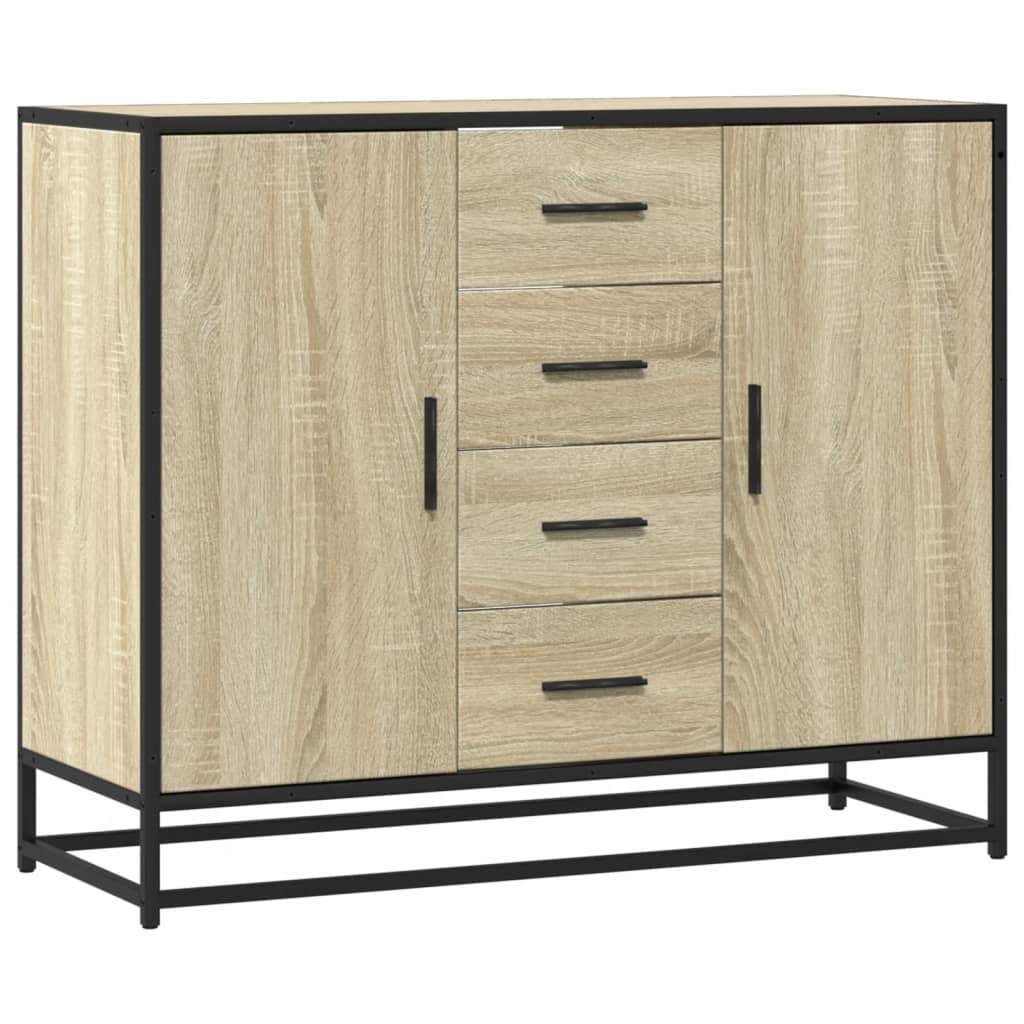 vidaXL Sideboard Sonoma Oak 92x35x76 cm Κατασκευασμένο ξύλο