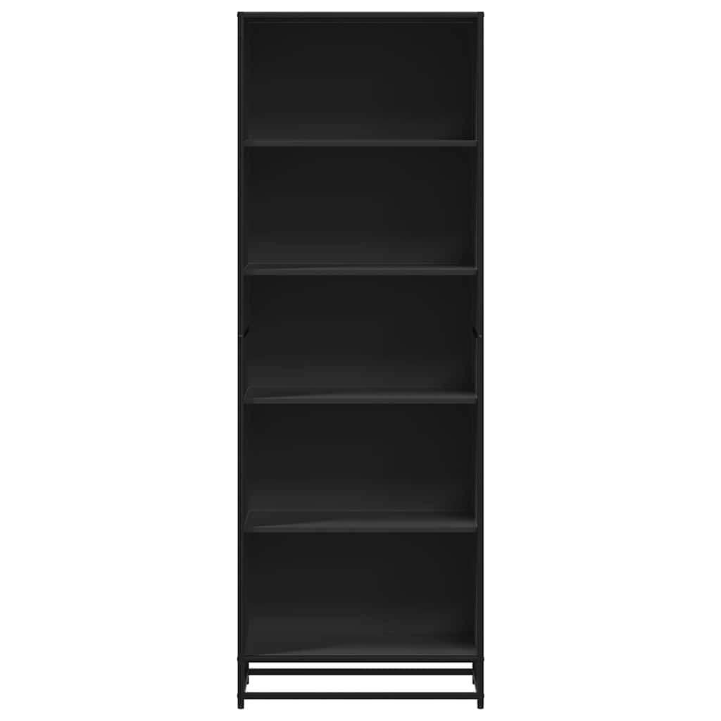 Βιβλιοθήκη vidaXL Μαύρο 60x35x170,5 cm Ξύλινη κατασκευή