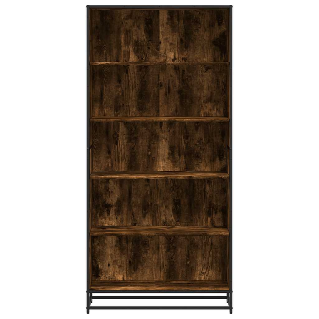 vidaXL Βιβλιοθήκη καπνιστή βελανιδιά 80,5x35x170,5 cm Ξύλινη κατασκευή
