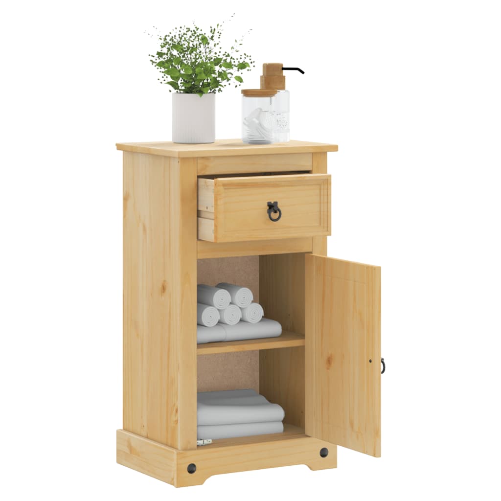 vidaXL Ντουλάπι Μπάνιου Corona 45x33x80 εκ. από Μασίφ Ξύλο Πεύκου
