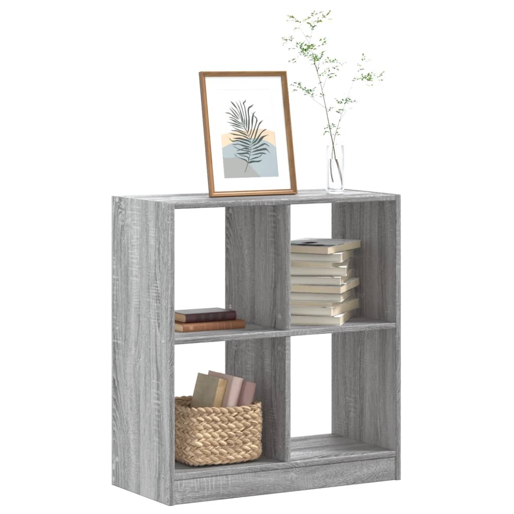 vidaXL Βιβλιοθήκη Γκρι Sonoma 68,5x32x75 κ. από Επεξεργ. Ξύλο
