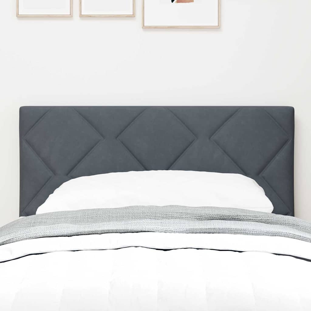vidaXL LED κεφαλάρι Σκούρο Γκρι 80 cm Βελούδο