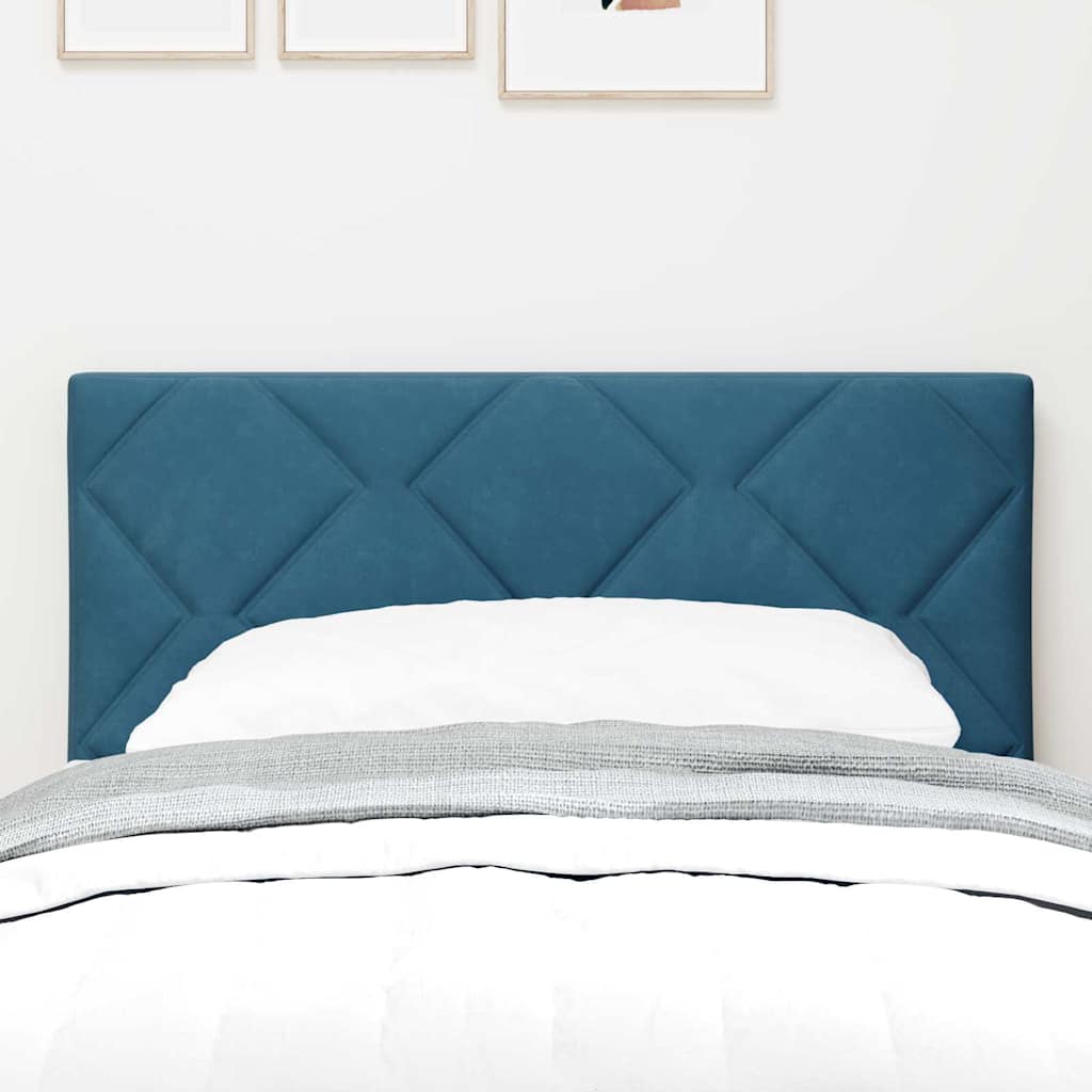 vidaXL LED κεφαλάρι Σκούρο Μπλε 80 cm Βελούδο