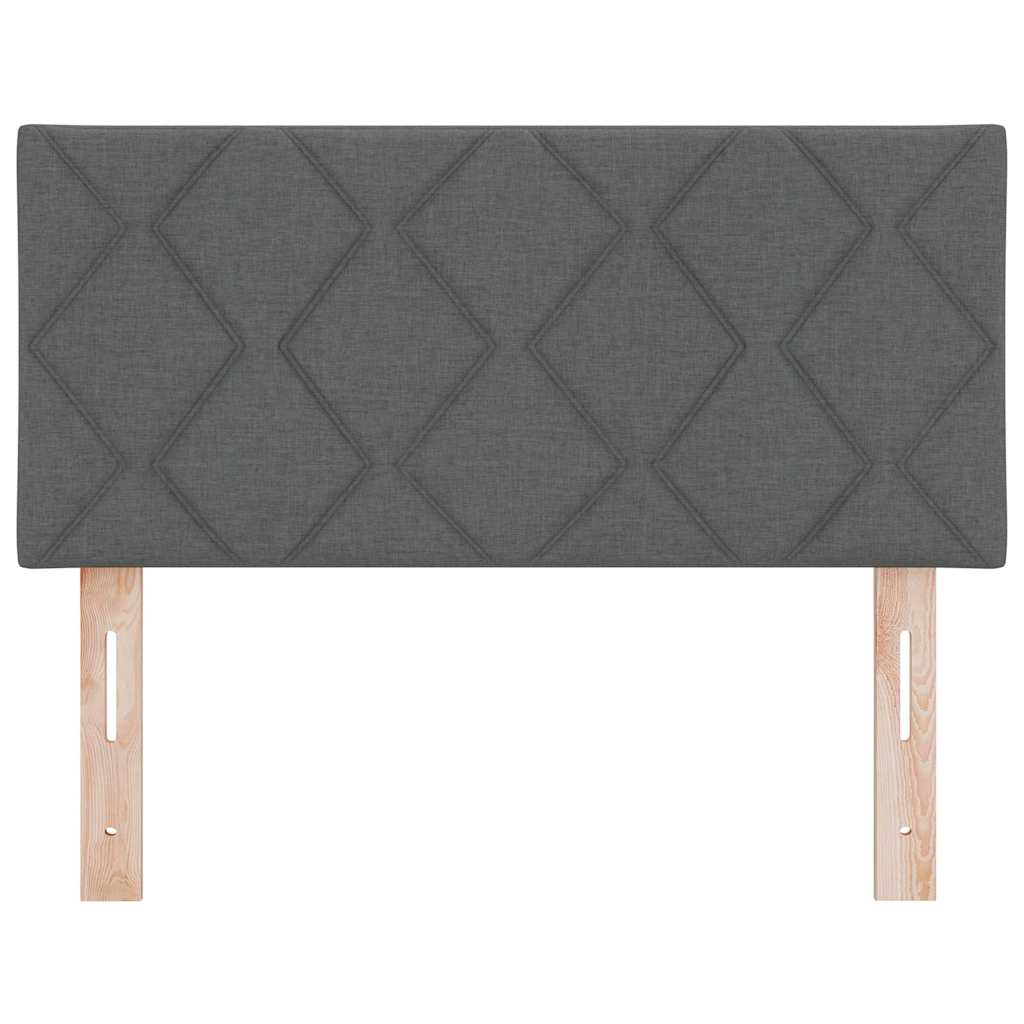 vidaXL LED κεφαλάρι Γκρι ύφασμα