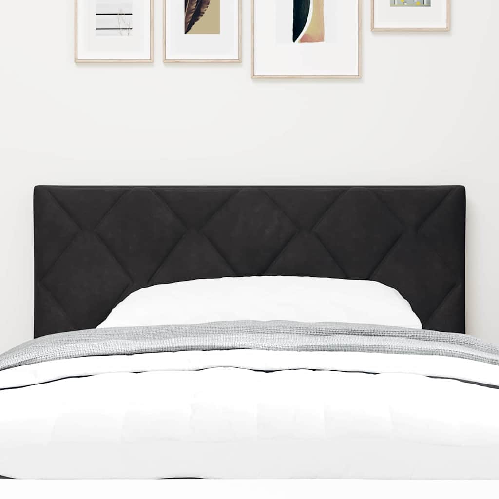 vidaXL LED κεφαλάρι Μαύρο 100 cm Βελούδο