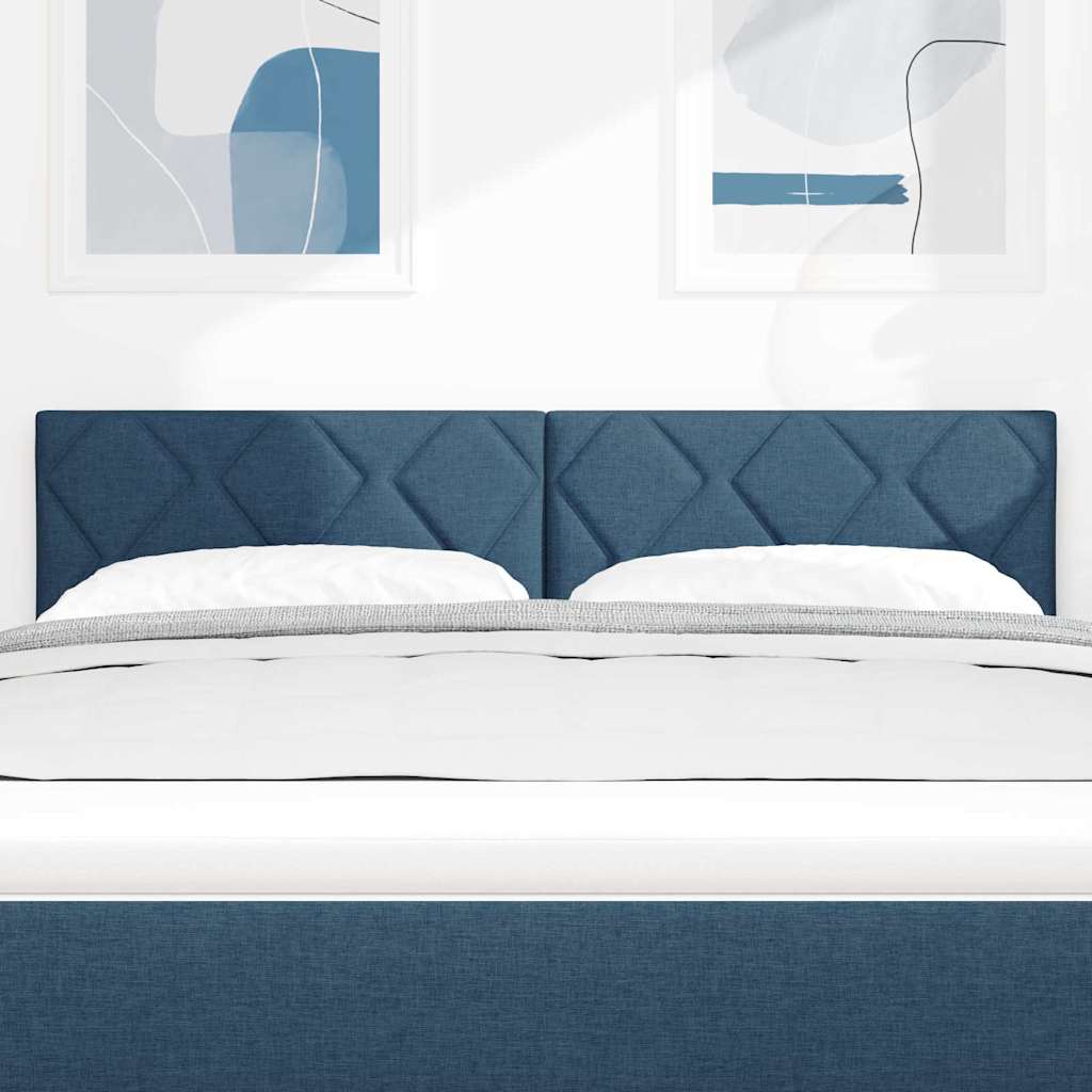 vidaXL LED κεφαλάρι Μπλε 144 cm ύφασμα