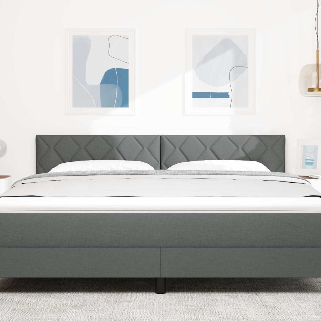 vidaXL LED κεφαλάρι Γκρι 180 cm ύφασμα