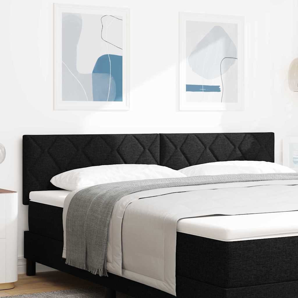 vidaXL LED κεφαλάρι Μαύρο 180 cm ύφασμα