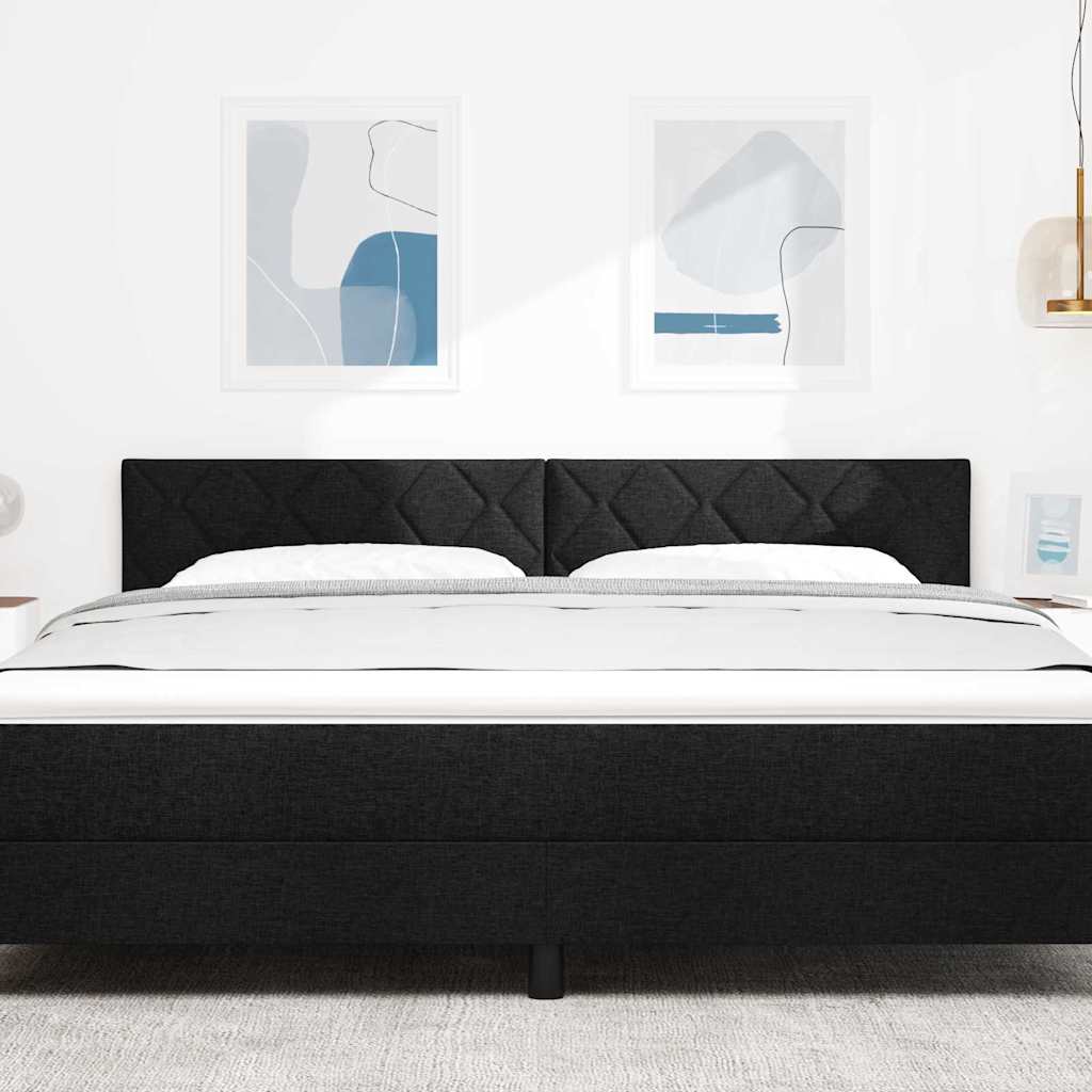 vidaXL LED κεφαλάρι Μαύρο 180 cm ύφασμα