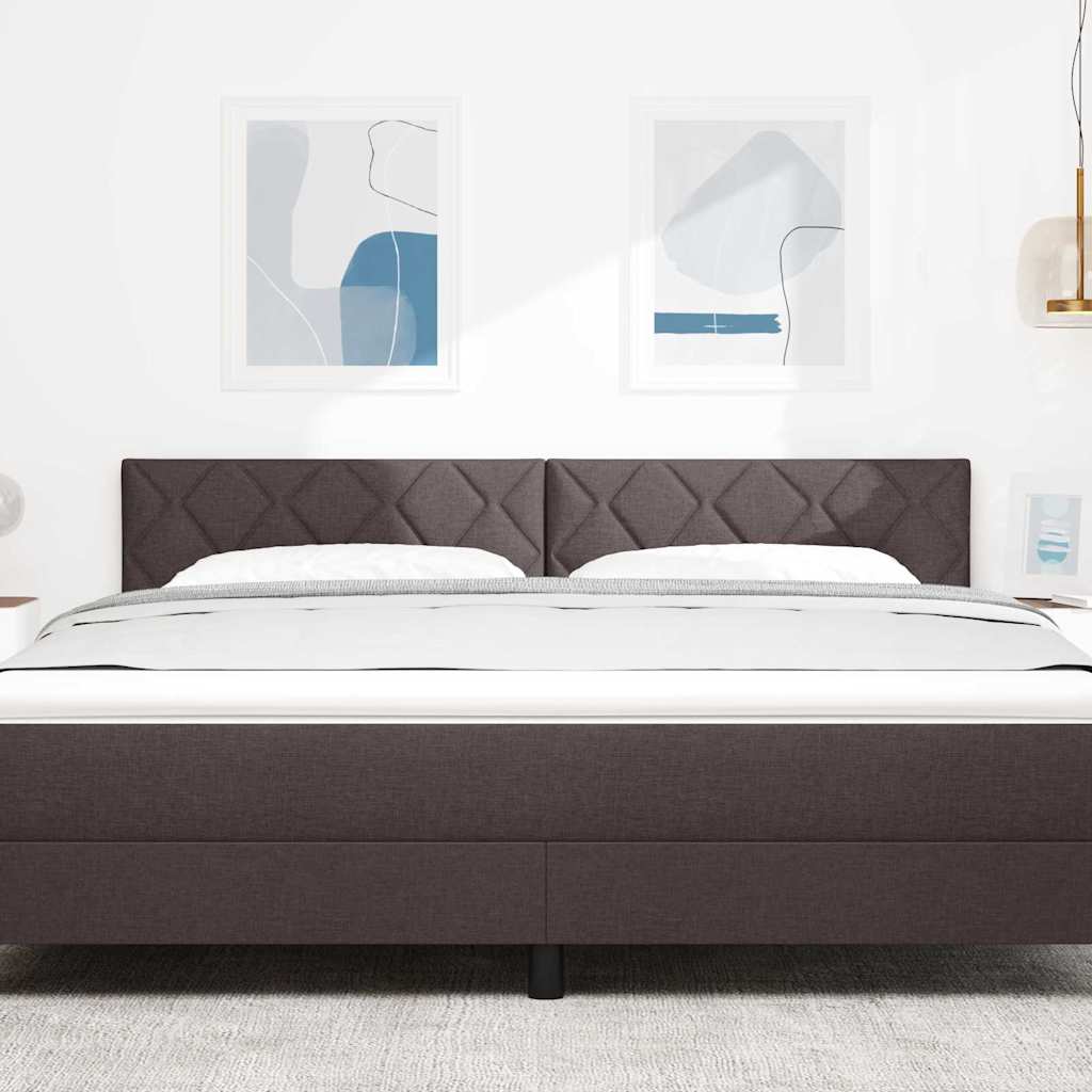 vidaXL LED κεφαλάρι Καφέ 180 cm ύφασμα