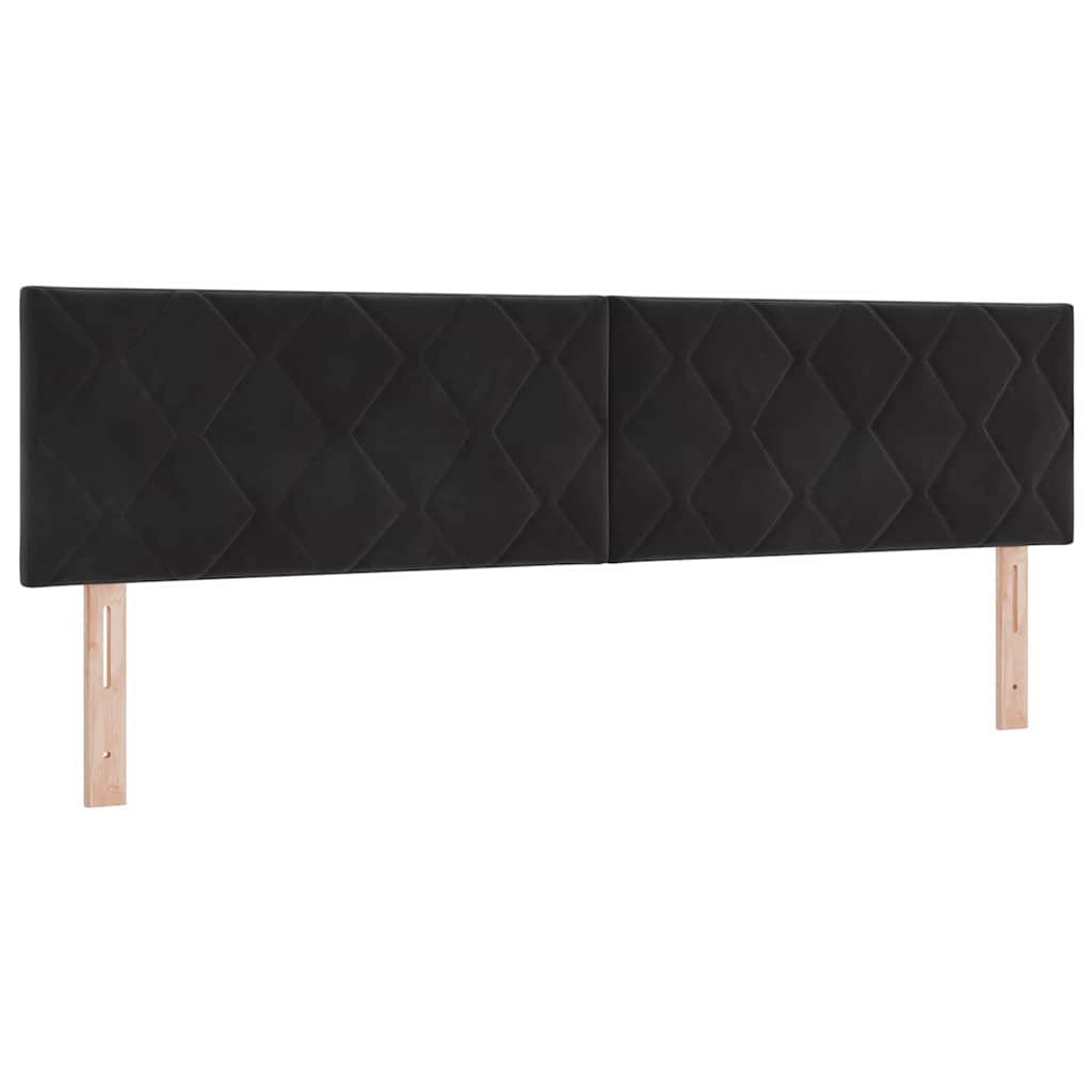 vidaXL LED κεφαλάρι Μαύρο 180 cm Βελούδο