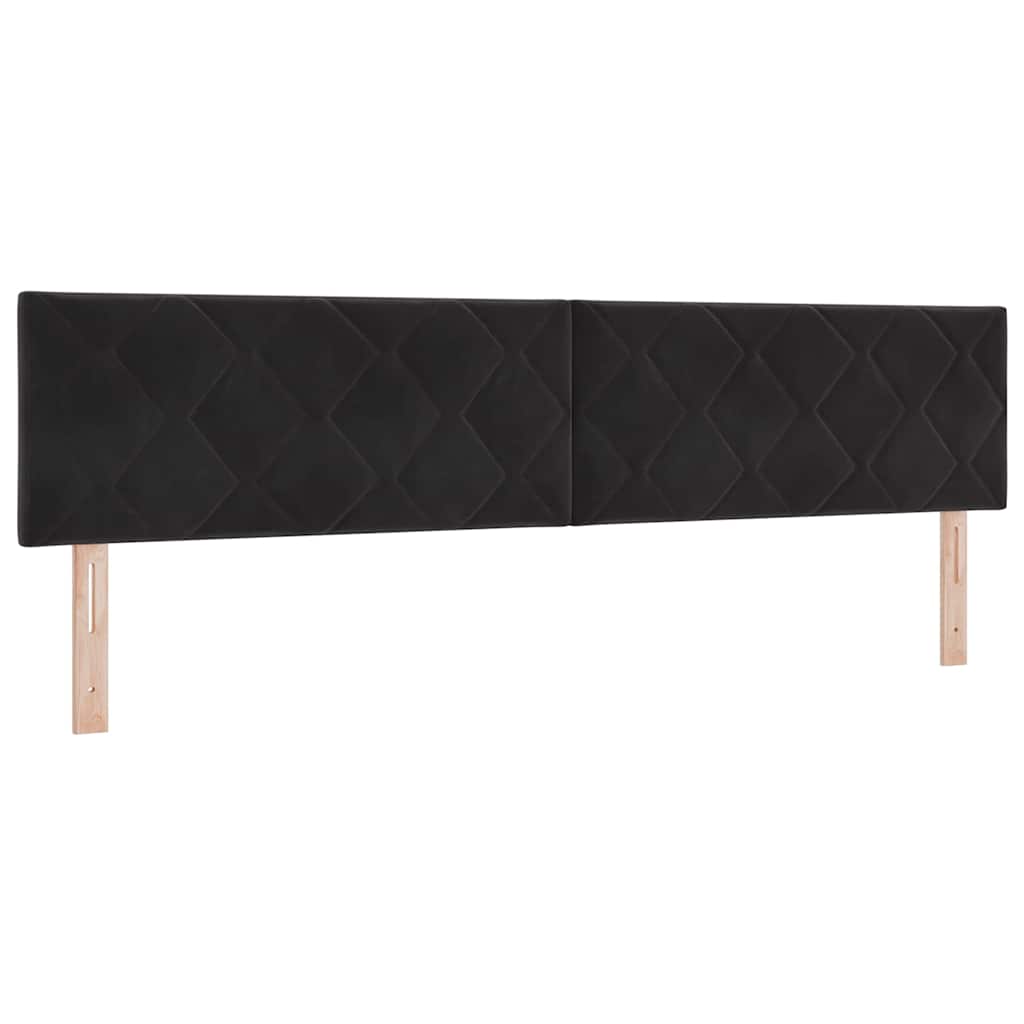 vidaXL LED κεφαλάρι Μαύρο 200 cm Βελούδο