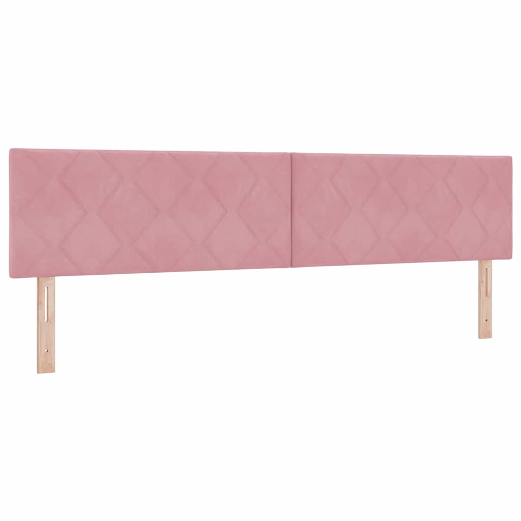vidaXL LED κεφαλάρι Ροζ 200 cm Βελούδο