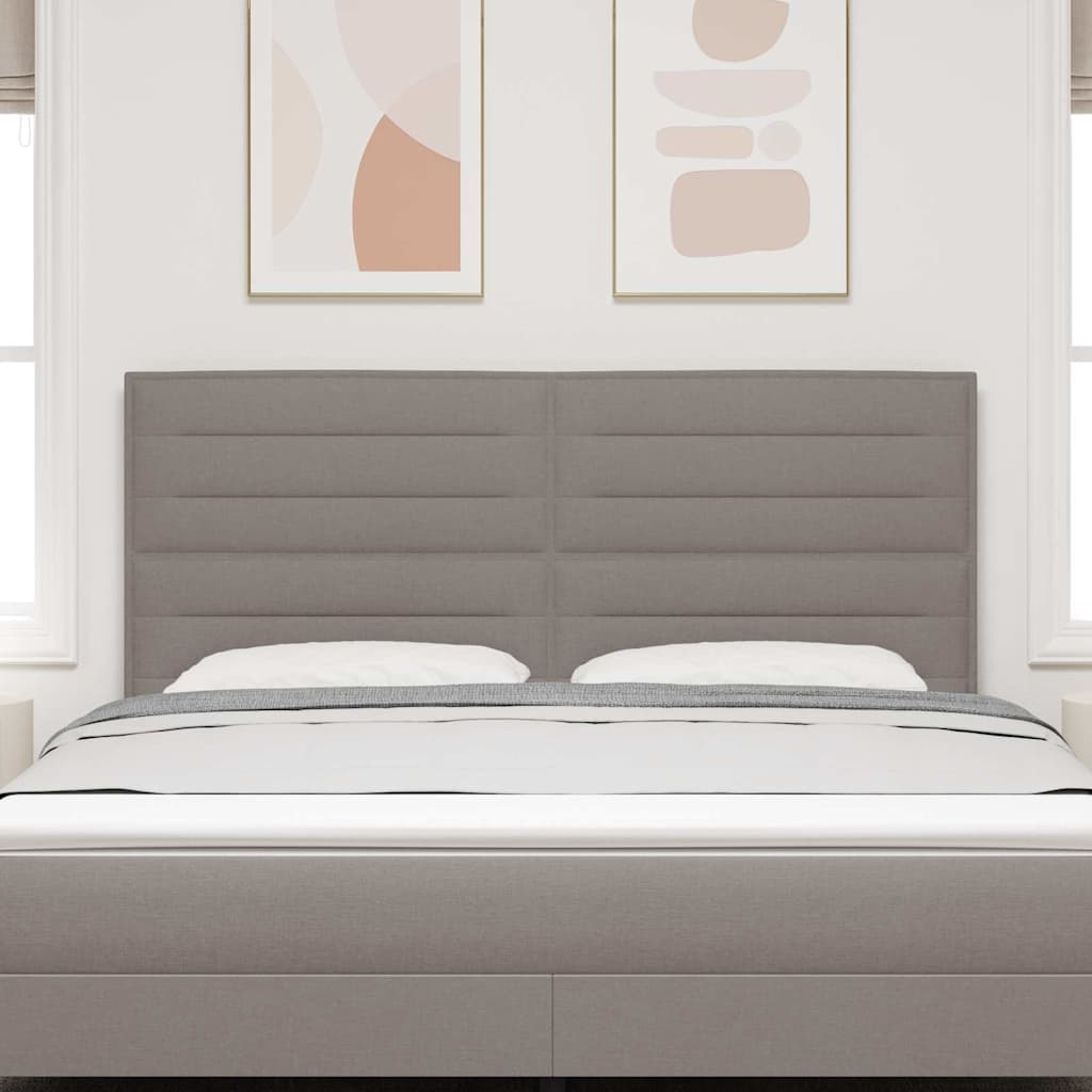 vidaXL LED κεφαλάρι Taupe ύφασμα