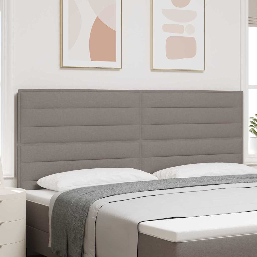 vidaXL LED κεφαλάρι Taupe ύφασμα