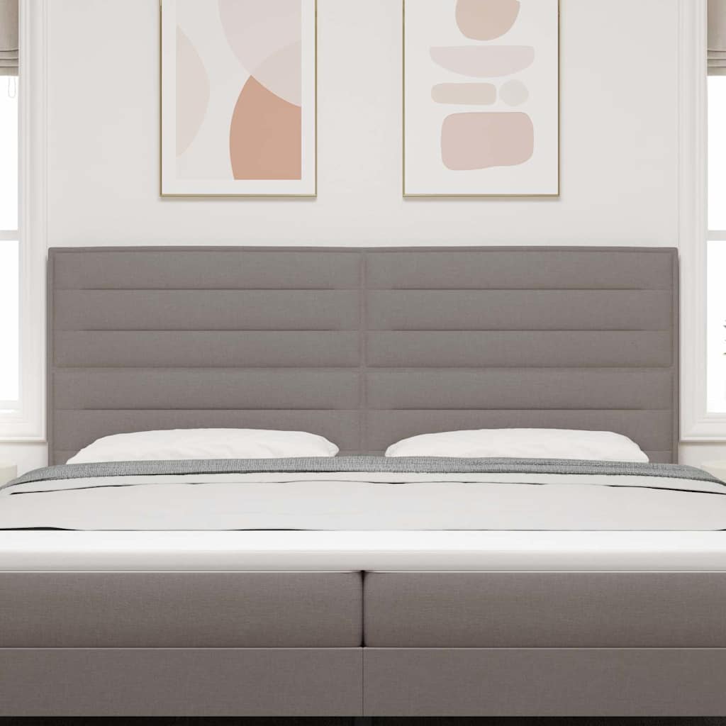 vidaXL LED κεφαλάρι Taupe ύφασμα