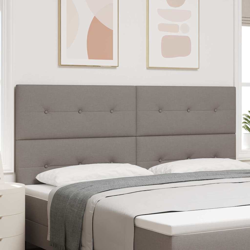 vidaXL LED κεφαλάρι Taupe ύφασμα