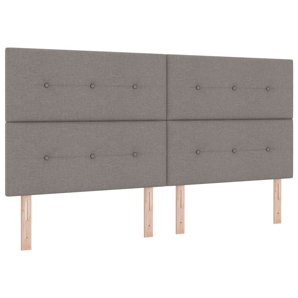 vidaXL LED κεφαλάρι Taupe ύφασμα