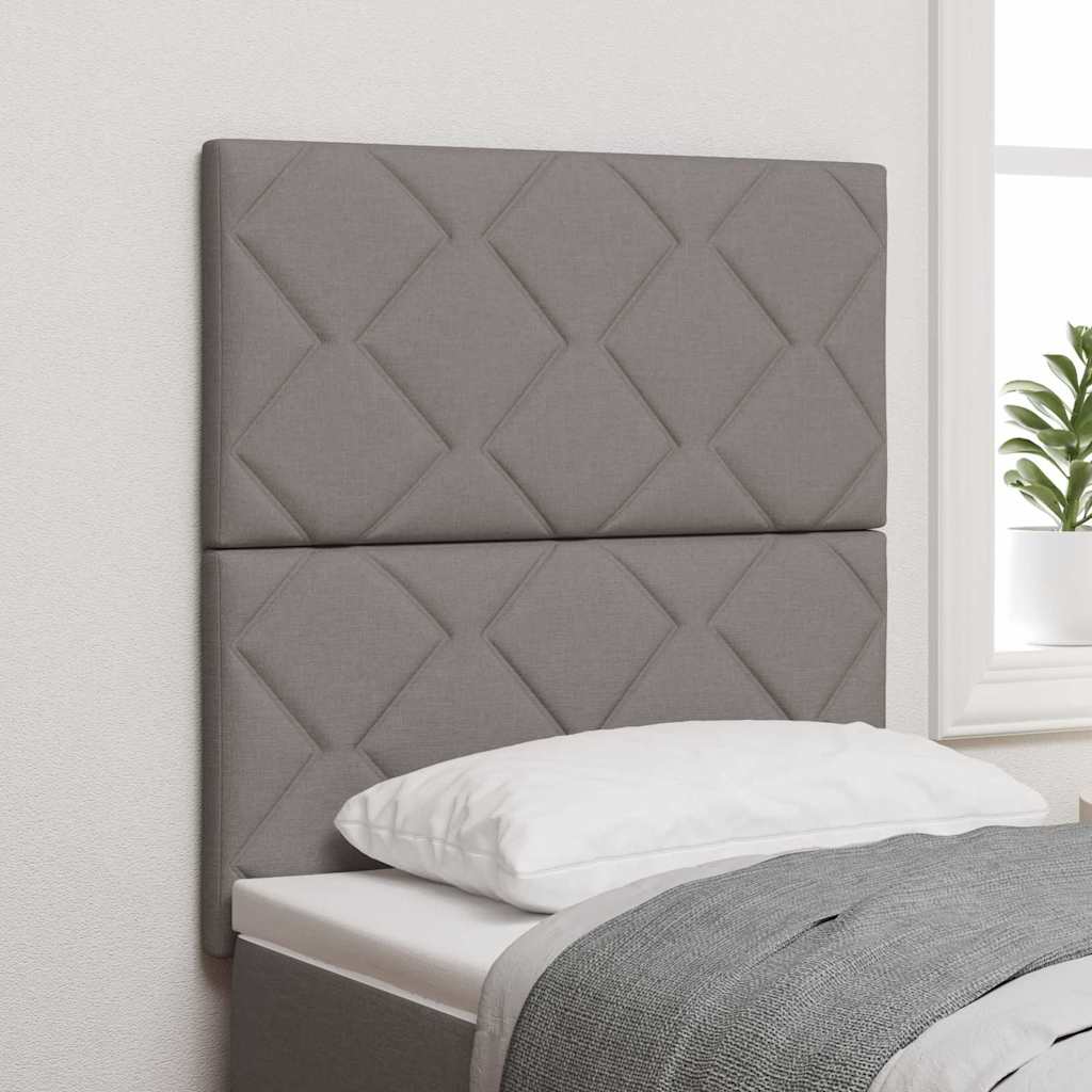 vidaXL LED κεφαλάρι Taupe ύφασμα