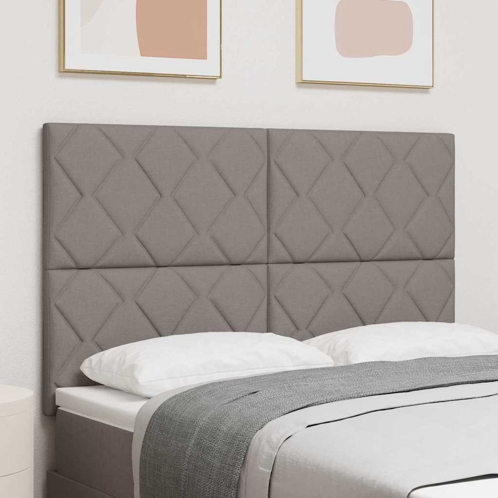 vidaXL LED κεφαλάρι Taupe ύφασμα