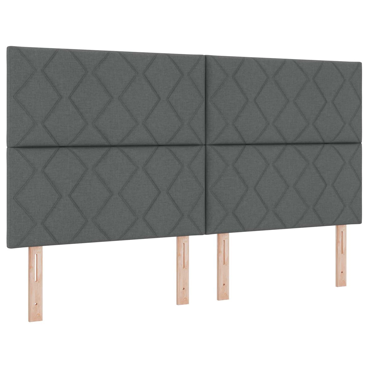 vidaXL LED κεφαλάρι Γκρι 180 cm ύφασμα