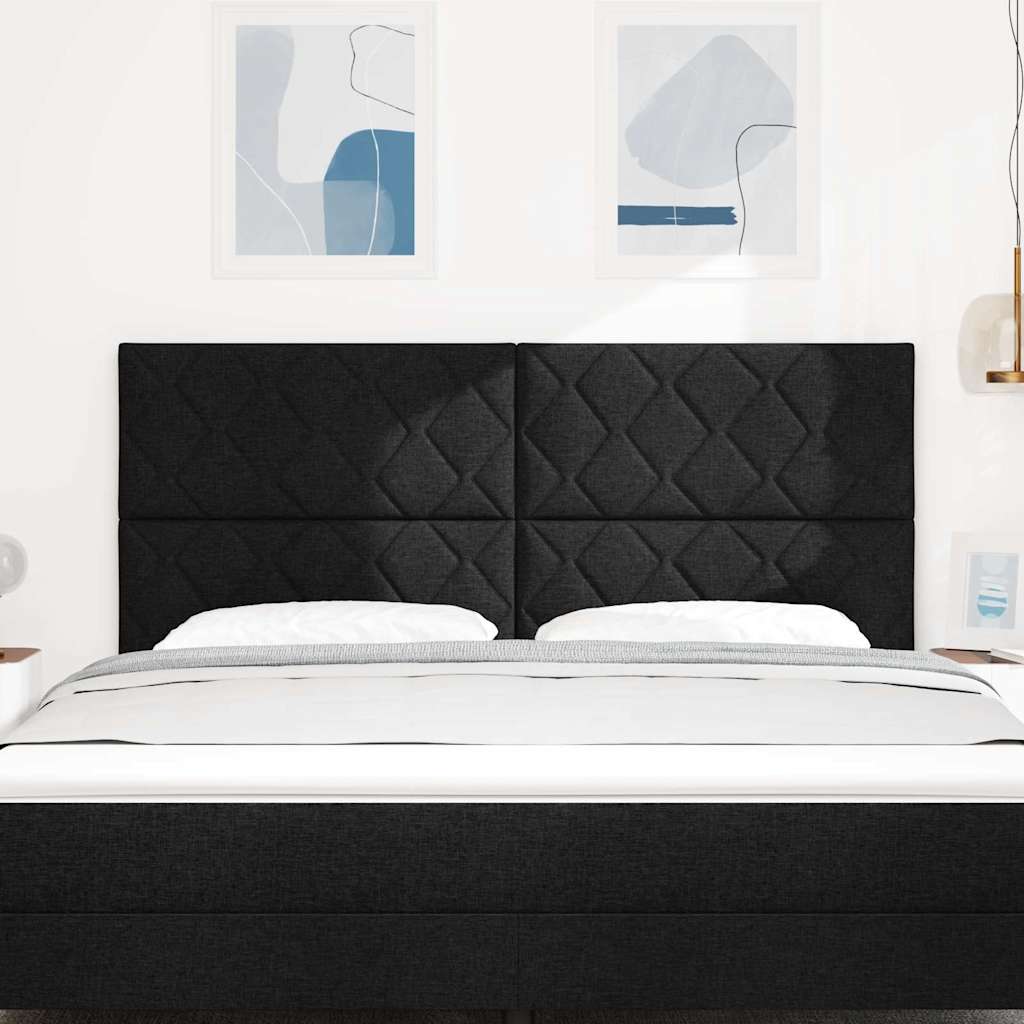 vidaXL LED κεφαλάρι Μαύρο 180 cm ύφασμα