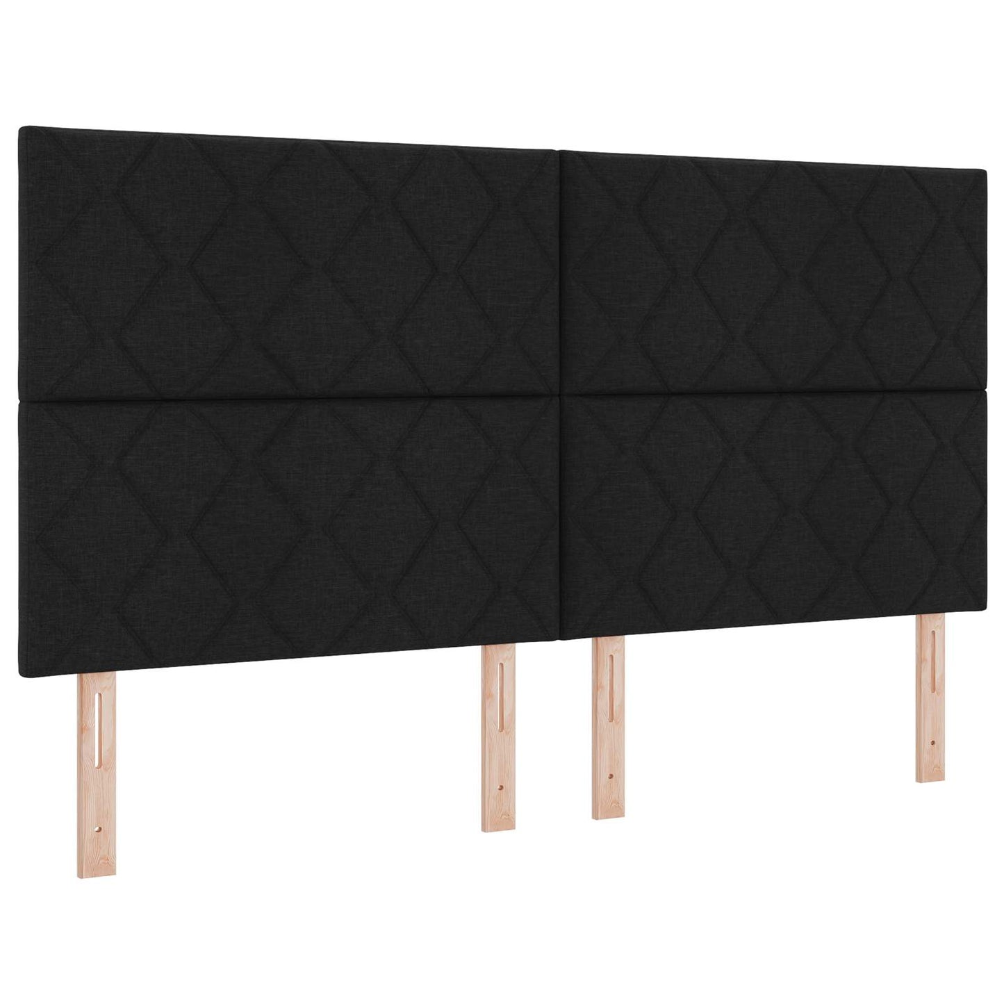 vidaXL LED κεφαλάρι Μαύρο 180 cm ύφασμα