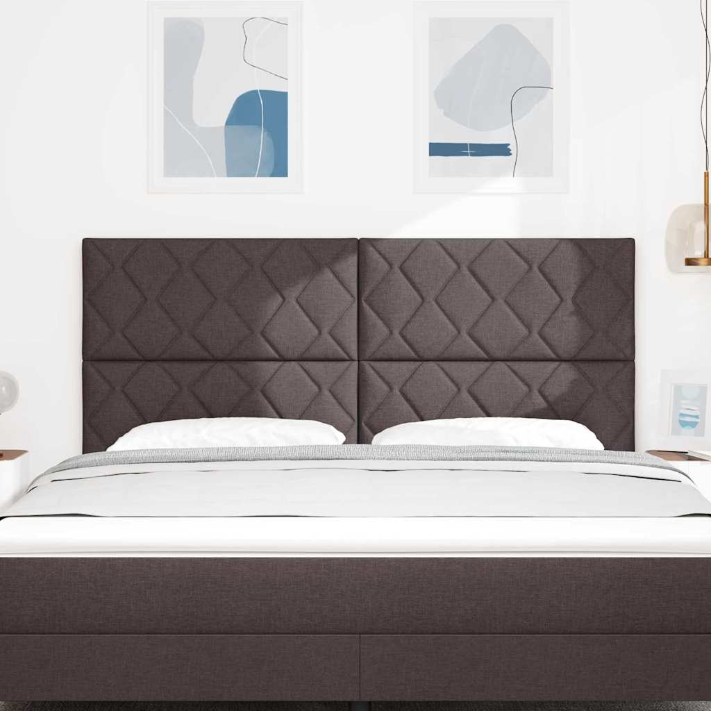 vidaXL LED κεφαλάρι Καφέ 180 cm ύφασμα