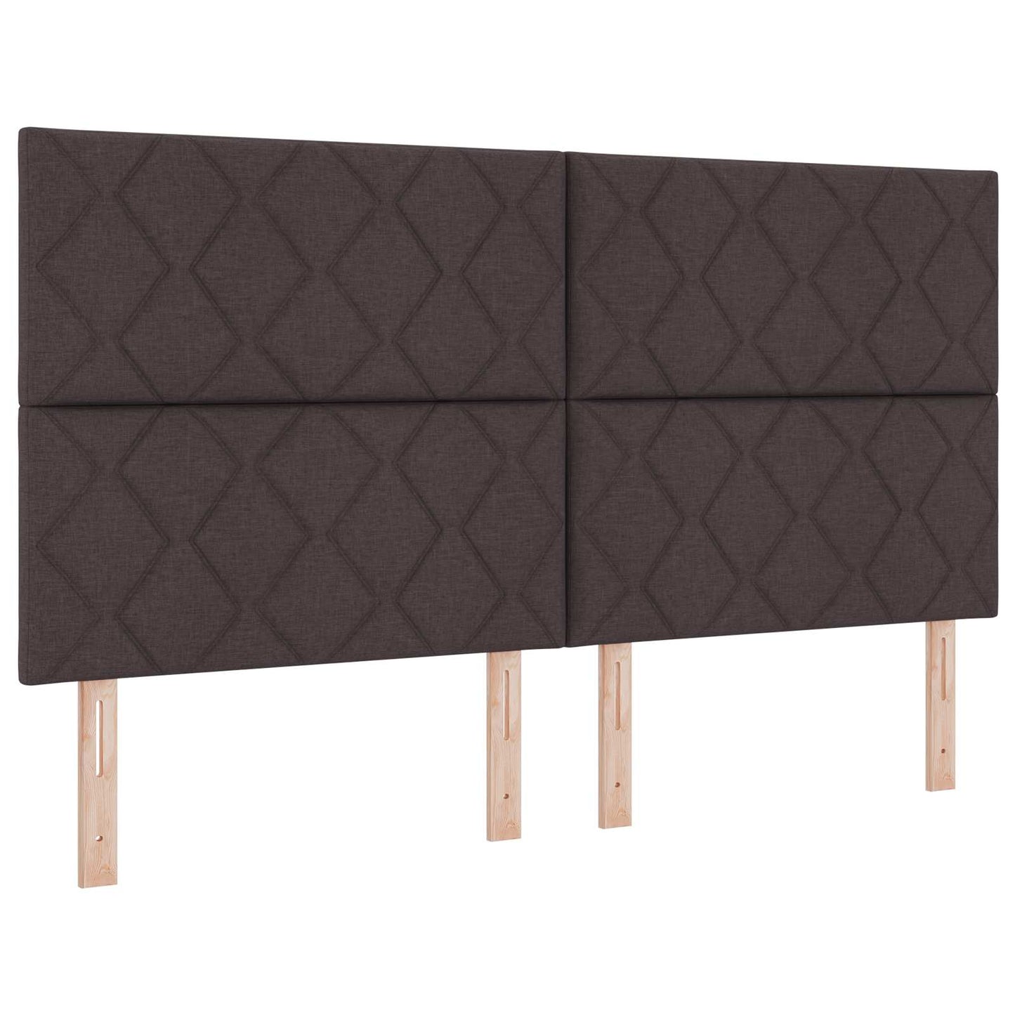 vidaXL LED κεφαλάρι Καφέ 180 cm ύφασμα