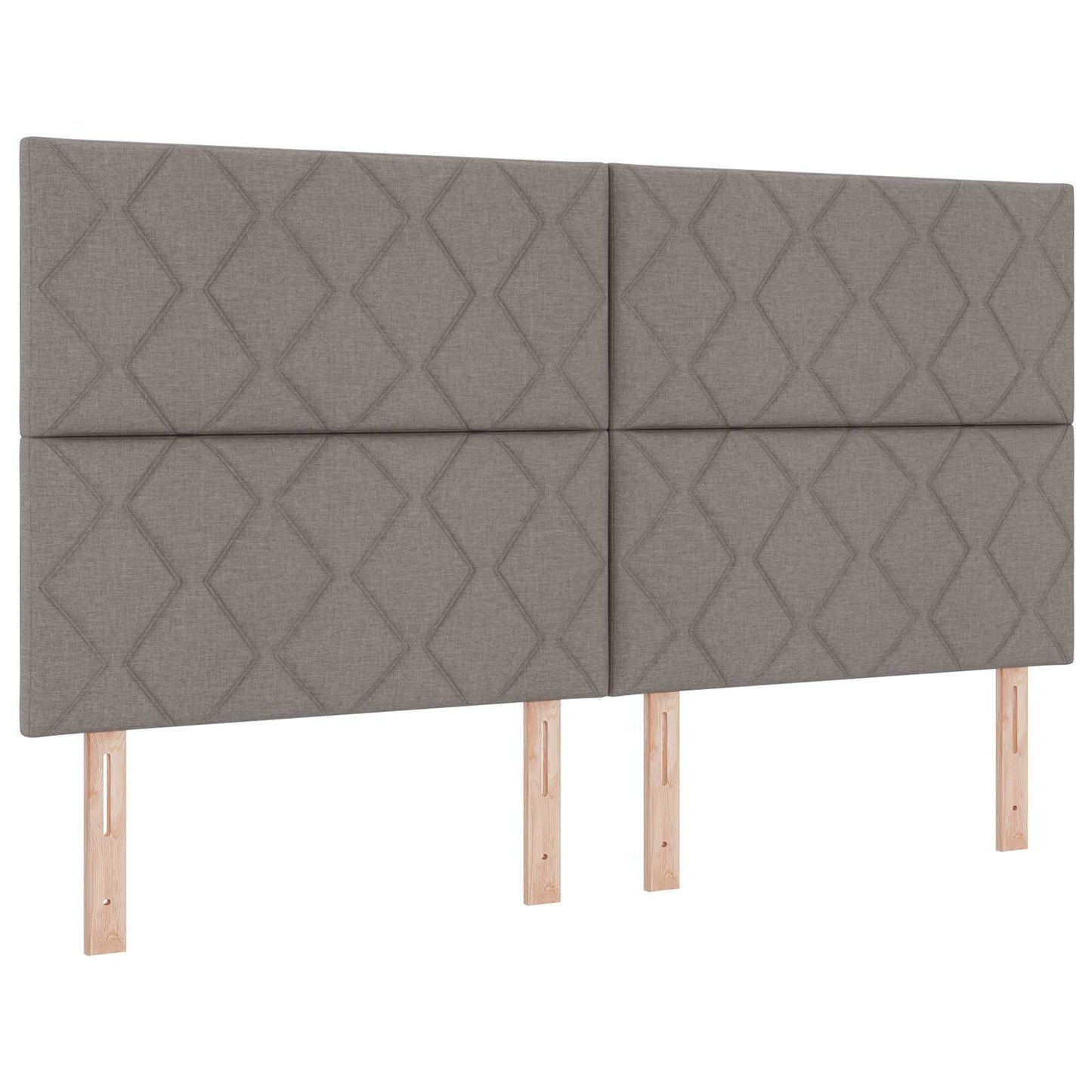 vidaXL LED κεφαλάρι Taupe ύφασμα