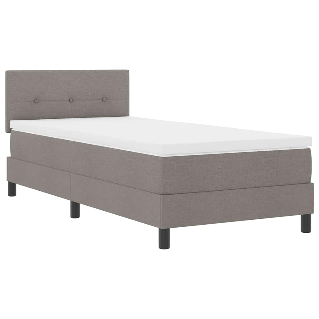 vidaXL Κρεβάτι με ελατήρια με κεφαλάρι Taupe 80 x 200 cm ύφασμα
