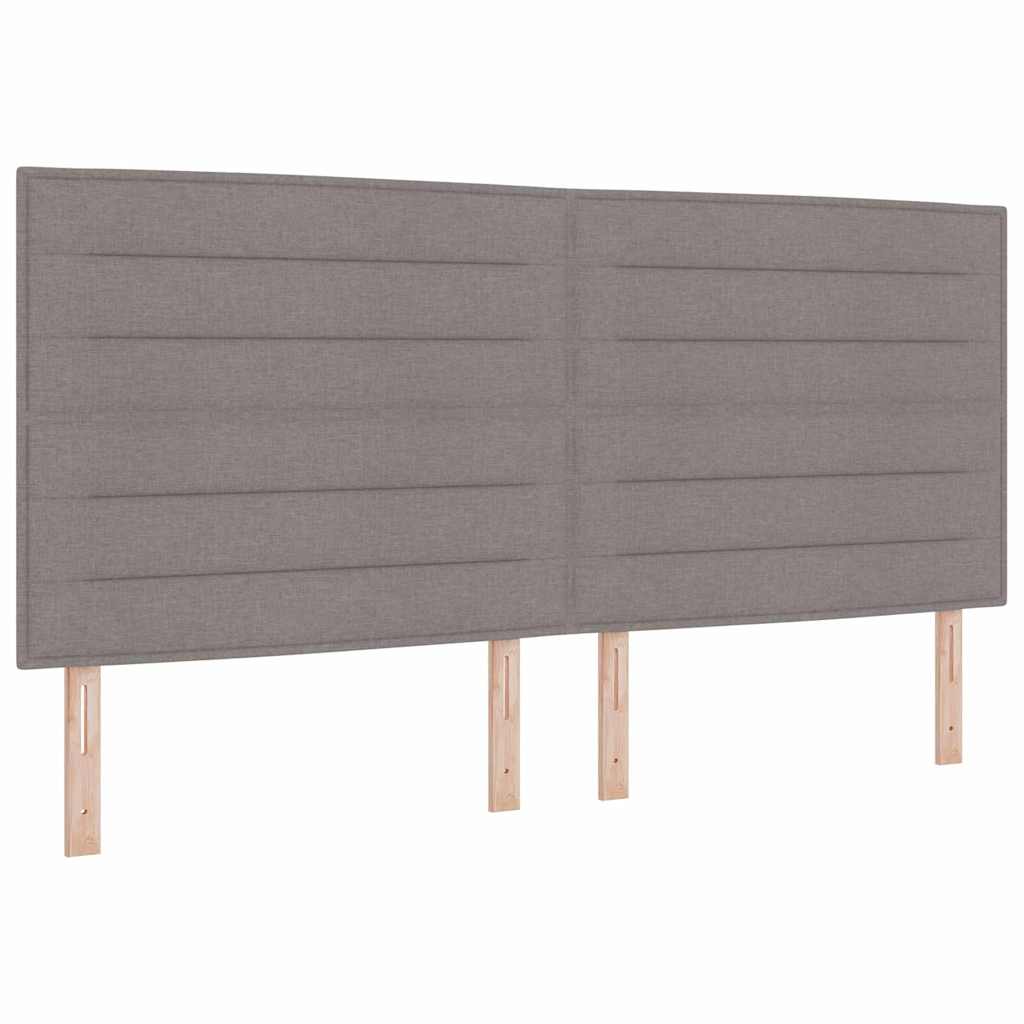 vidaXL Κρεβάτι με ελατήρια με κεφαλάρι Taupe 200 x 200 cm ύφασμα