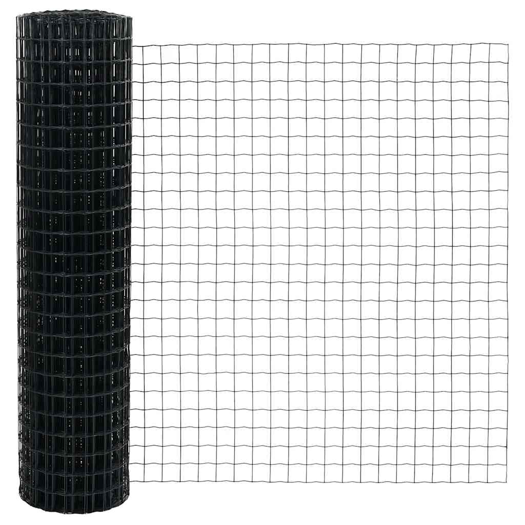 vidaXL Euro Fence με 7 Πόστα 1x10 μ Γαλβανισμένο Σίδερο Γκρι