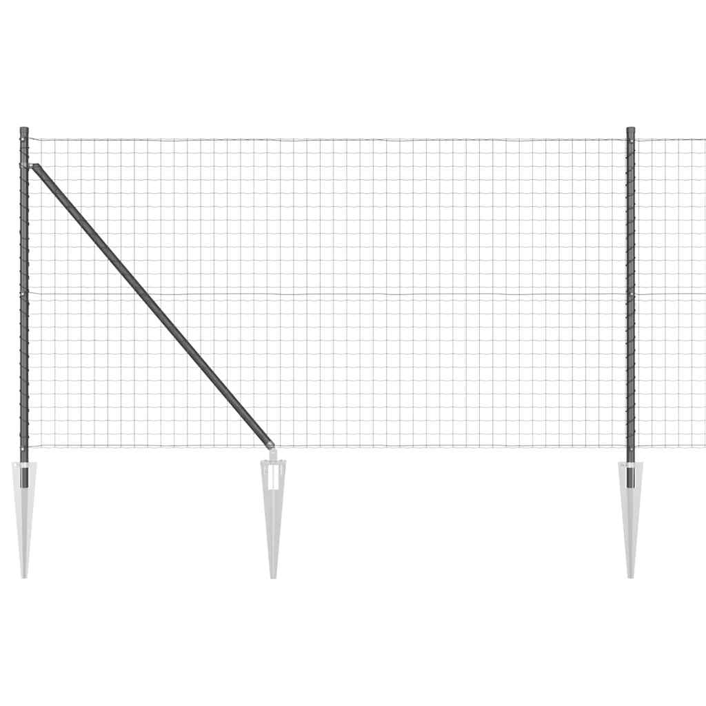 vidaXL Ευρωπαϊκός Φράκτης με Ακίδες 25 x 1 m PVC-Επικαλυμμένο Ατσάλι