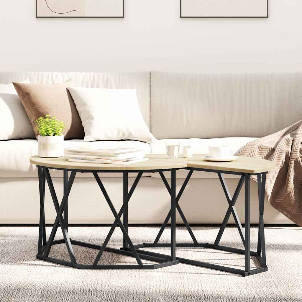 vidaXL Τραπεζάκι σαλονιού Sonoma Δρυς 80 x 80 x 42 cm