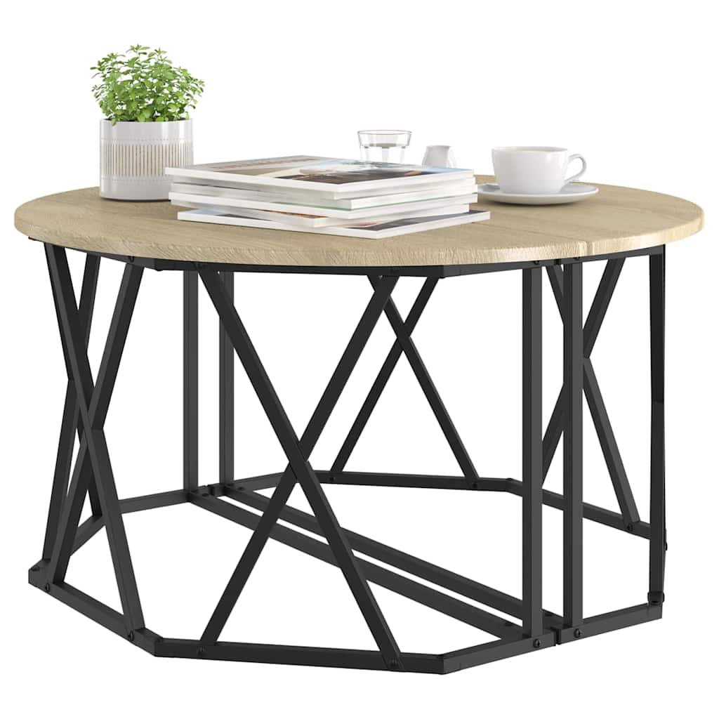 vidaXL Τραπεζάκι σαλονιού Sonoma Δρυς 80 x 80 x 42 cm