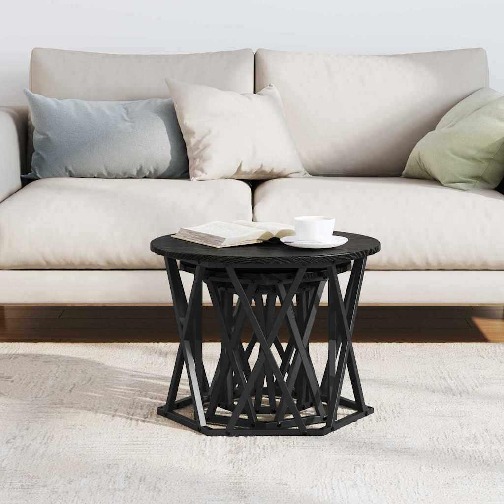 vidaXL Κομοδίνο Μονάδας 3 pcs Μαύρη δρυς 53 x 53 x 40 cm