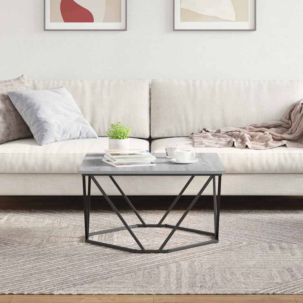 vidaXL Τραπεζάκι σαλονιού Γκρι sonoma 80 x 80 x 45 cm