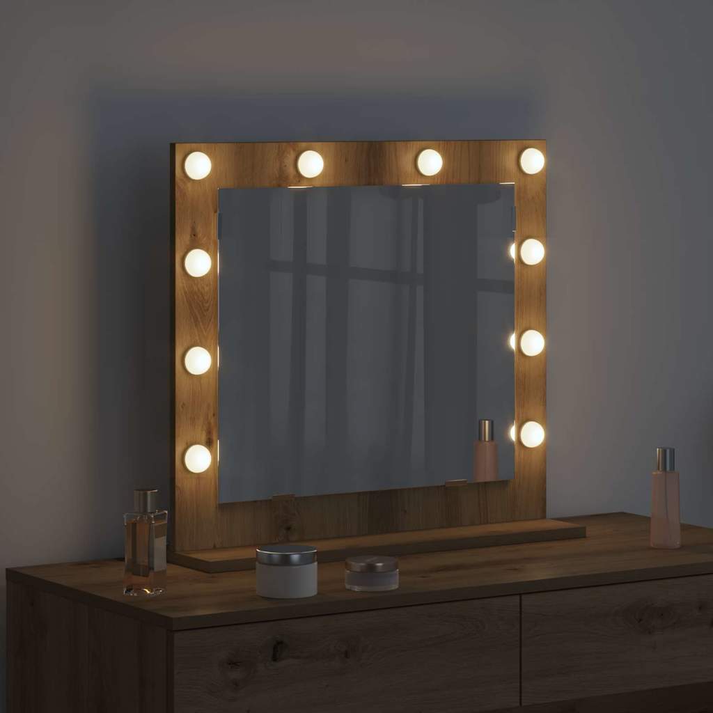 vidaXL Καθρέφτης τουαλέτας Artisan Oak 60 x 55 x 18 εκ. Ορθογώνιος