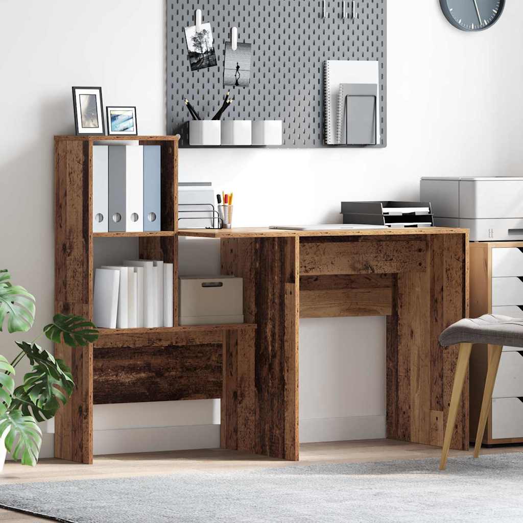 vidaXL Γραφείο Παλαιό ξύλο 131.5 x 50 x 106.5 εκ. Επεξεργασμένο ξύλο