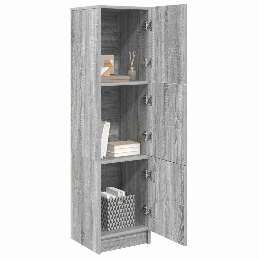 vidaXL Highboard Γκρίζο Σονομα 31.5 x 32 x 122.5 εκ