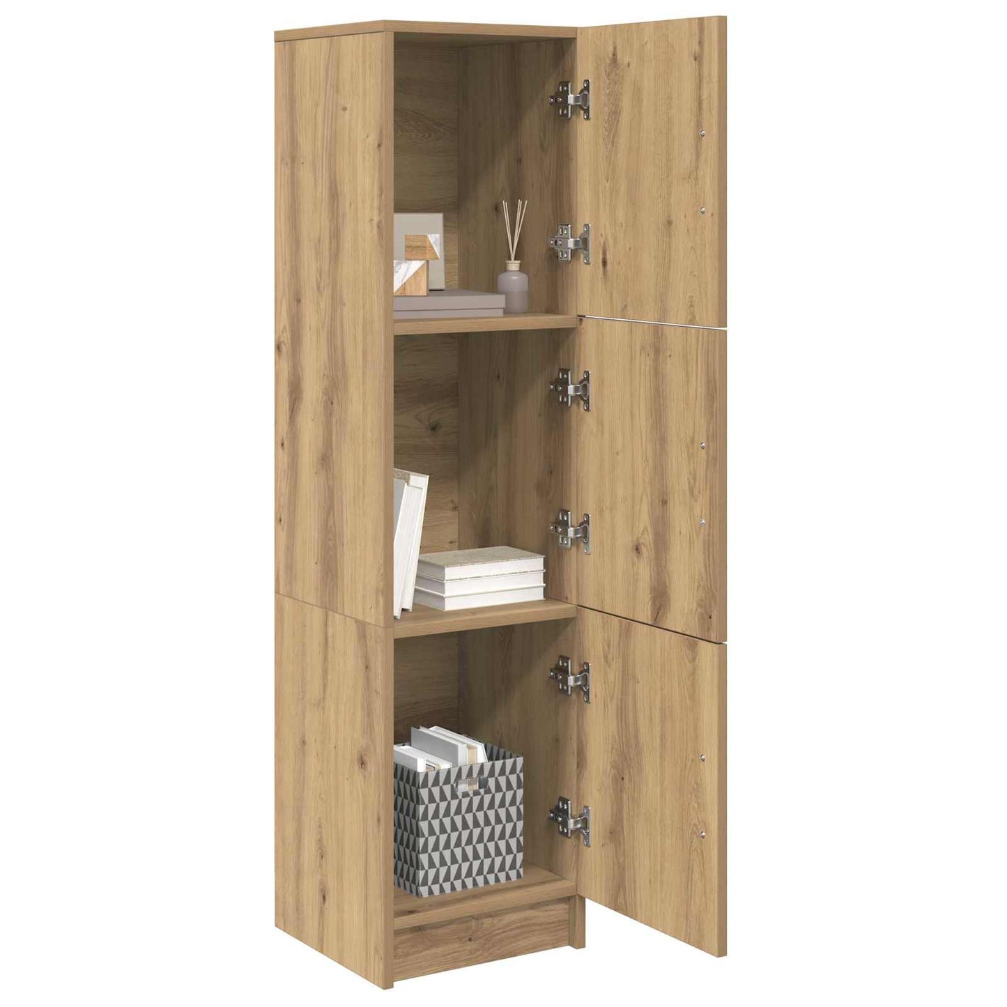 vidaXL Ψηλή Ντουλάπα artisan δρυς 31,5 x 32 x 124 εκ