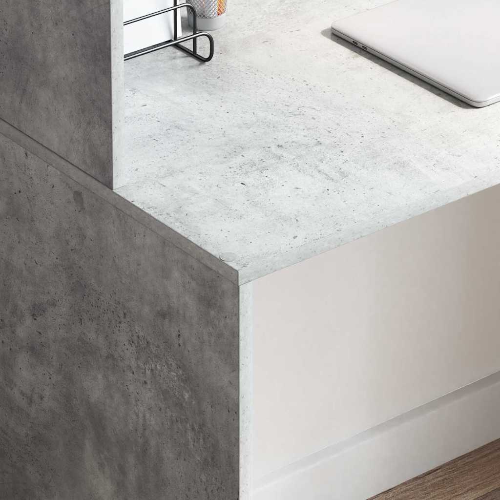 vidaXL Γραφείο Σκυρόδεμα Γκρι 102 x 50 x 124 cm Επεξεργασμένο Ξύλο