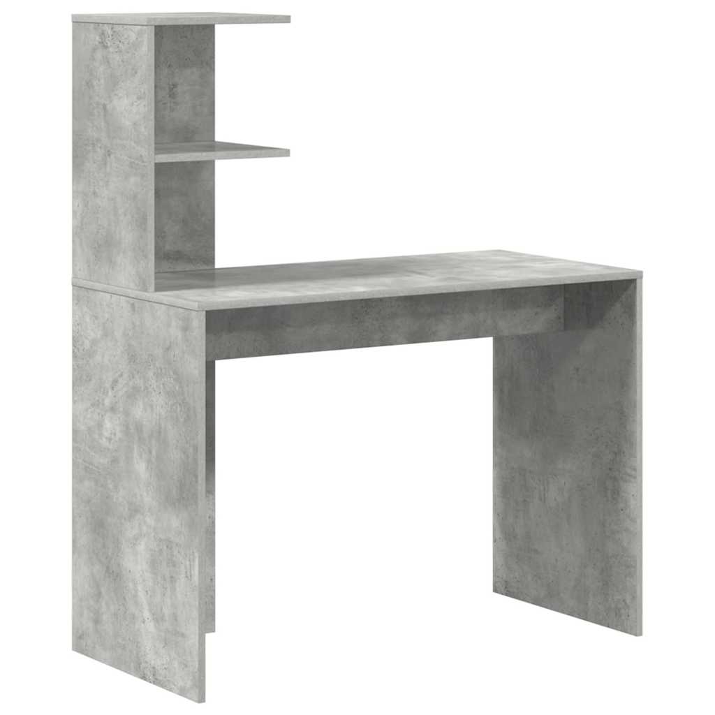 vidaXL Γραφείο Σκυρόδεμα Γκρι 102 x 50 x 124 cm Επεξεργασμένο Ξύλο