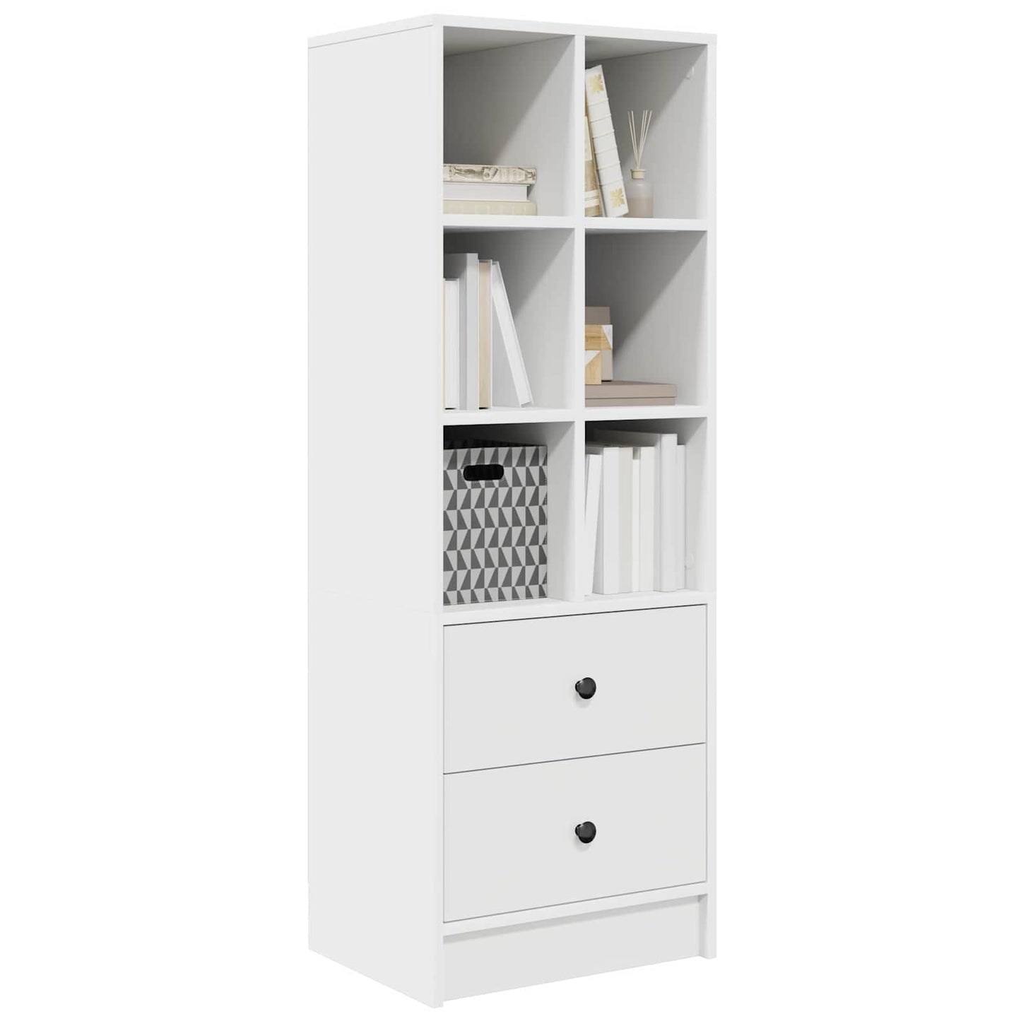 vidaXL Highboard με συρτάρι Λευκό 45,5 x 34 x 127 εκ